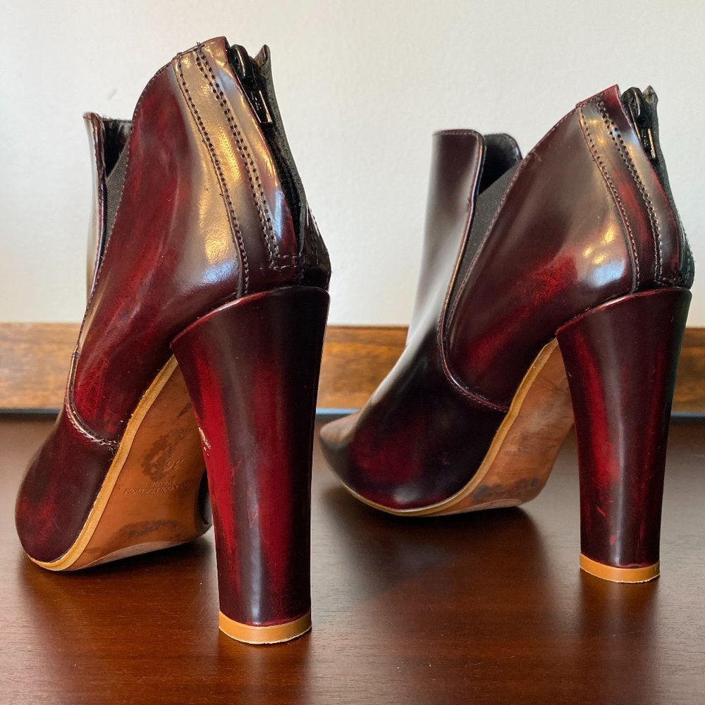 Zara Collection By Basic Distressed Red Heeled Bo… - image 7